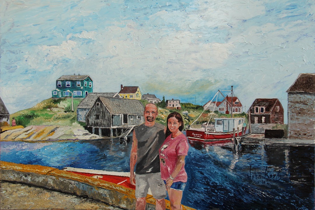 A beautiful couple at Peggy's Cove