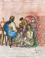 Jesus at the home of Martha and Mary